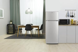 Candy Double Door, CDG1S514ES, Frigorifero a libera installazione, 242 Litri, 41 dB, Silver, AxLxP 143x55x55 cm [Classe di efficienza energetica E]