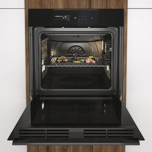 Haier Serie 4, HWO60SM5S5BH, forno a vapore, 70 litri, 3 resistenze, Wi-Fi, sonda termica, climatech, doppia illuminazione laterale, pulizia h2O, classe A+, nero