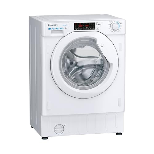 Candy CBDO485TWME/1-S Lavasciuga Smart a incasso, Capacità 8 kg, 1400 Giri, Carica Frontale, Wi-Fi + Bluetooth, 60x53x82 cm, Bianco, Classe D