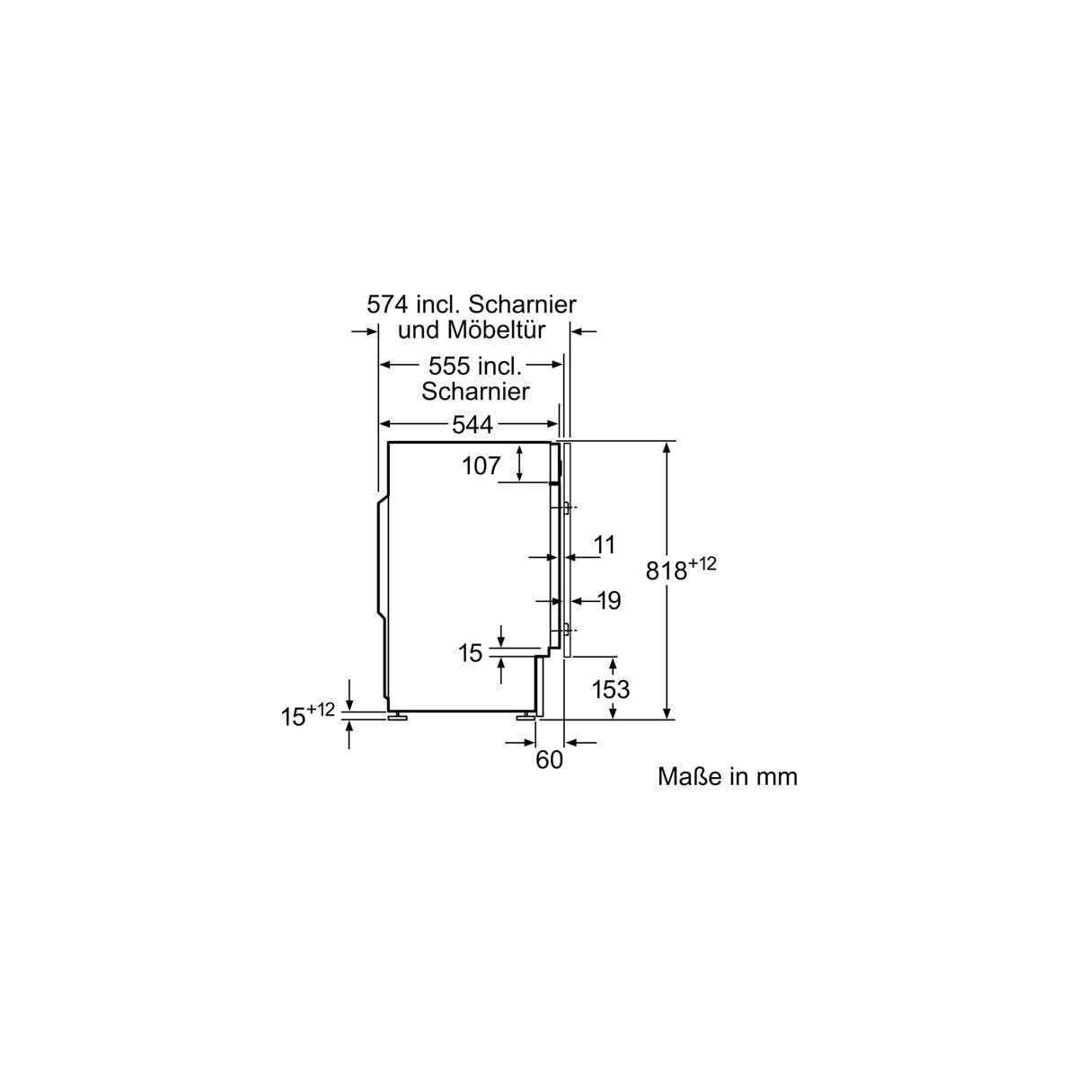 Bosch WIW28443 Serie 8 - Caricatore frontale per lavatrice da incasso, C, 62 kWh, 100 cicli di lavaggio, 1400 giri/min, 8 kg, colore: Bianco