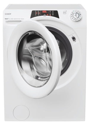 Candy RapidÓ Lavatrice 9 Kg, Libera Installazione, Carica Frontale, Classe A, 1200 Giri, 9 Programmi Rapidi, Funzione Vapore, Wi-Fi + BLE e App hOn, 60 x 53 x 85 cm, Bianca - RO 1294DWMT/1-S