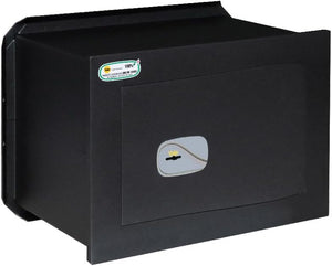YALE Cassaforte di Massima Sicureza Certificata da Muro con Chiave Y3200420, Nera, Dimensione H270xW390xD200mm, 2 Catenacci Orizzontali, 1+1 Catenacci Verticali, 100% Made In Italy