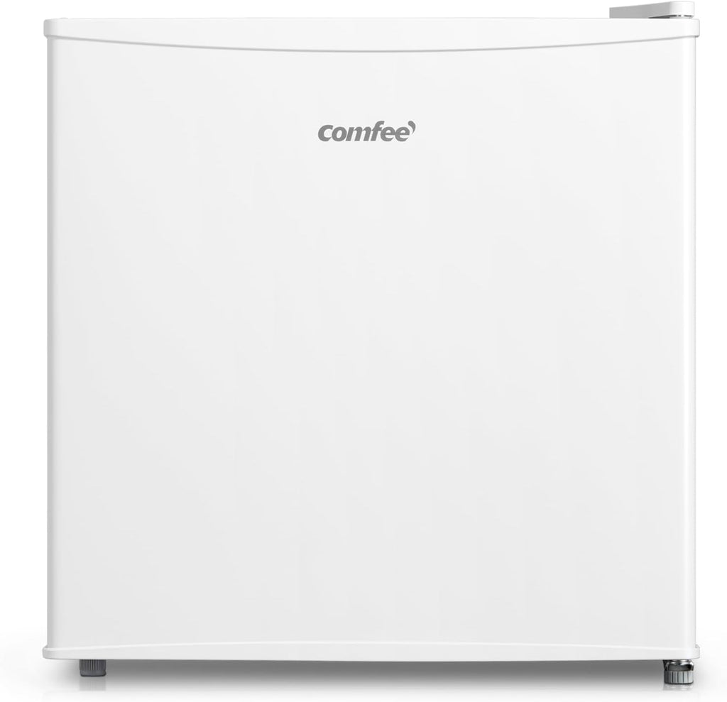 COMFEE' RCD50WH2(E) - Mini frigo bar, Frigorifero piccolo, Silenzioso, Mono porta, Per applicazioni in Hotel, Casa, Ufficio, 43L, Bianco, ‎47.2 x 45 x 49.2 cm