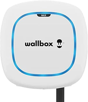 Wallbox Pulsar Max Caricatore per Veicoli Elettrici, Potenza di Carico Fino a 7,4 kW, Connettore Tipo 2, Cavo da 5 Metri, con Wi-Fi, Bluetooth, OCPP, Facile Installazione, Interno o Esterno, Bianco