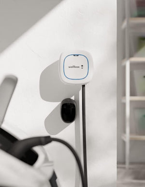 Wallbox Pulsar Max Caricatore per Veicoli Elettrici, Potenza di Carico Fino a 7,4 kW, Connettore Tipo 2, Cavo da 5 Metri, con Wi-Fi, Bluetooth, OCPP, Facile Installazione, Interno o Esterno, Bianco