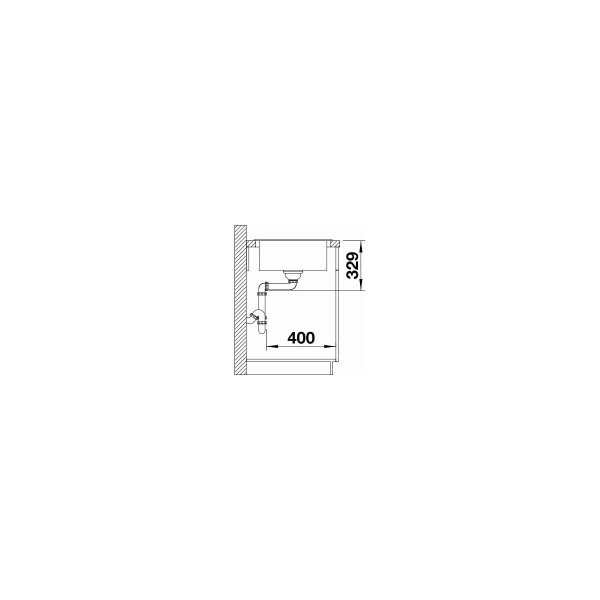 BLANCO 525977 Lavello da Cucina, Nero, 60 cm