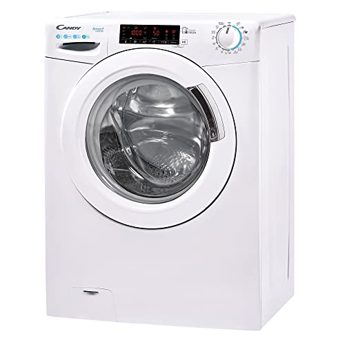 Candy Smart Inverter Lavatrice 10 kg, Libera Installazione, Carica Frontale, Classe A, 1400 Giri, 16 Programmi, Cicli Rapidi, Partenza Ritardata, 60 x 58 x 85 cm, Bianca - CS 1410TXME/1-S