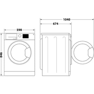 Asciugatrice a pompa di calore Whirlpool: a libera installazione, 9,0 kg - C WD 94M WBS IT