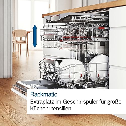 Bosch SMU4ECS24E - Lavastoviglie Smarter serie 4, 60 cm, lavabile in lavastoviglie, made in Germany, cassetto portaposate, particolarmente silenzioso, SpeedPerfect+ per stoviglie pulite più