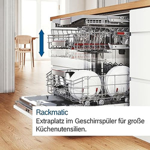 Bosch SMU4ECS24E - Lavastoviglie Smarter serie 4, 60 cm, lavabile in lavastoviglie, made in Germany, cassetto portaposate, particolarmente silenzioso, SpeedPerfect+ per stoviglie pulite più