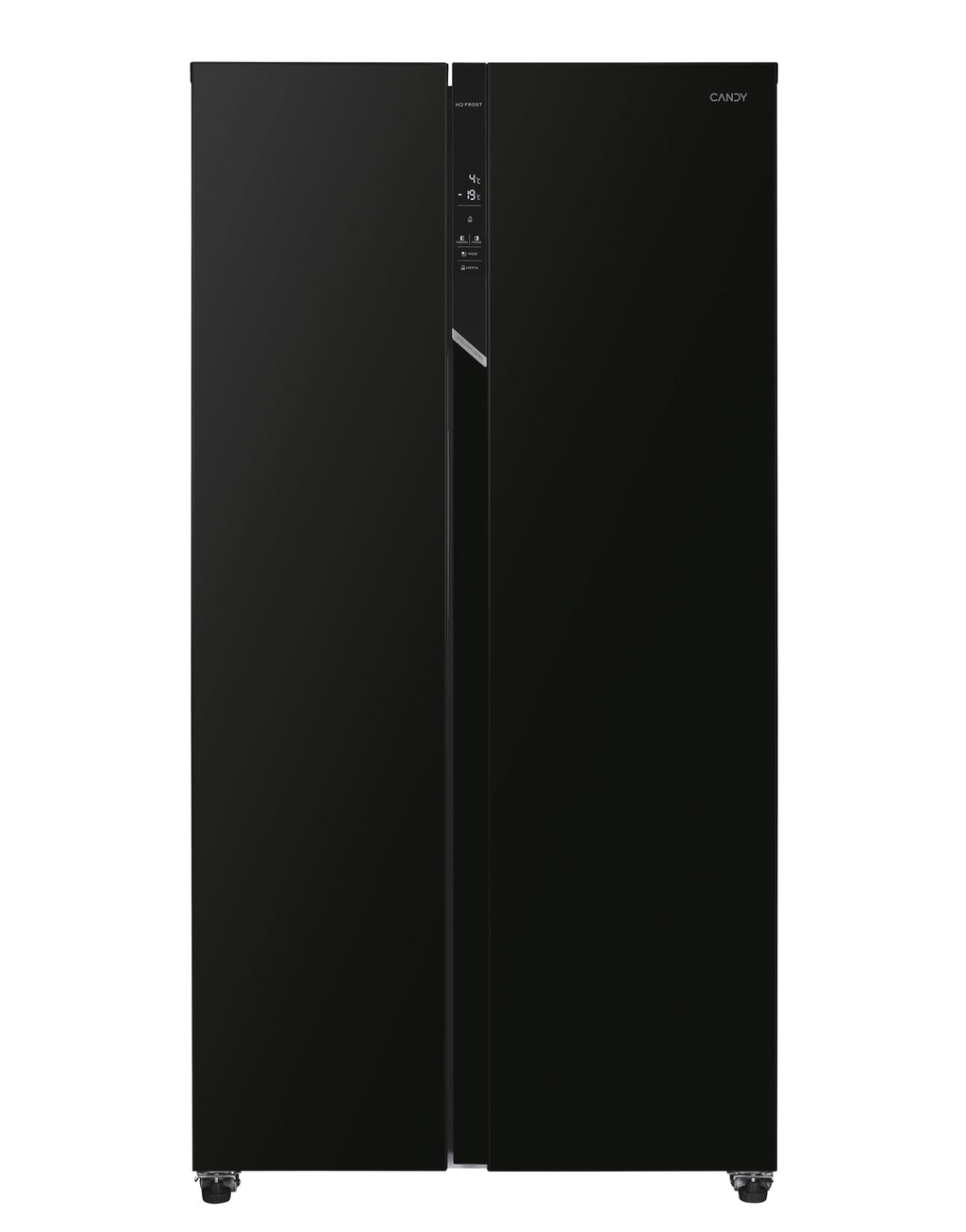 CANDY CHSBSO-6174B, Frigorifero Side by Side, Larghezza 90cm, Capacità 518L, Inverter, Total No Frost, Cassetti Verdoli, Controllo esterno digitale, Illuminazione a LED, Gambe regolabili, Ruote, 39DB,