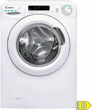 Candy Smart CS 1482DE/1-S, Lavatrice 8 KG, 1400 RPM, Tecnologia NFC, Assistente vocale, 15 cicli, 5 rapidi, ciclo igiene+, stiratura facile, avvio ritardato 24H, rilevatore KG, 79 DB, Classe D, Bianco