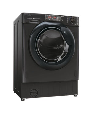 Haier SERIE 4 HWQ90B416FWBB - Lavatrice da incasso con carica frontale, 60 cm, classe di efficienza energetica A/funzione vapore, protezione acqua stop