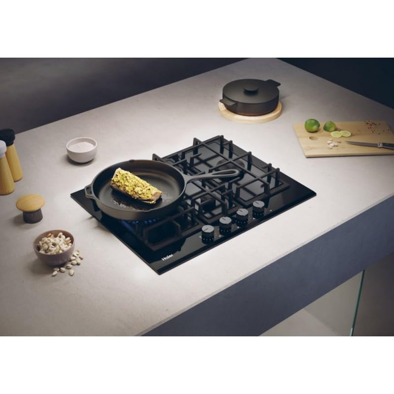 Piastra Gas HAIER HAVG5D4TB 65cm Nero 4f