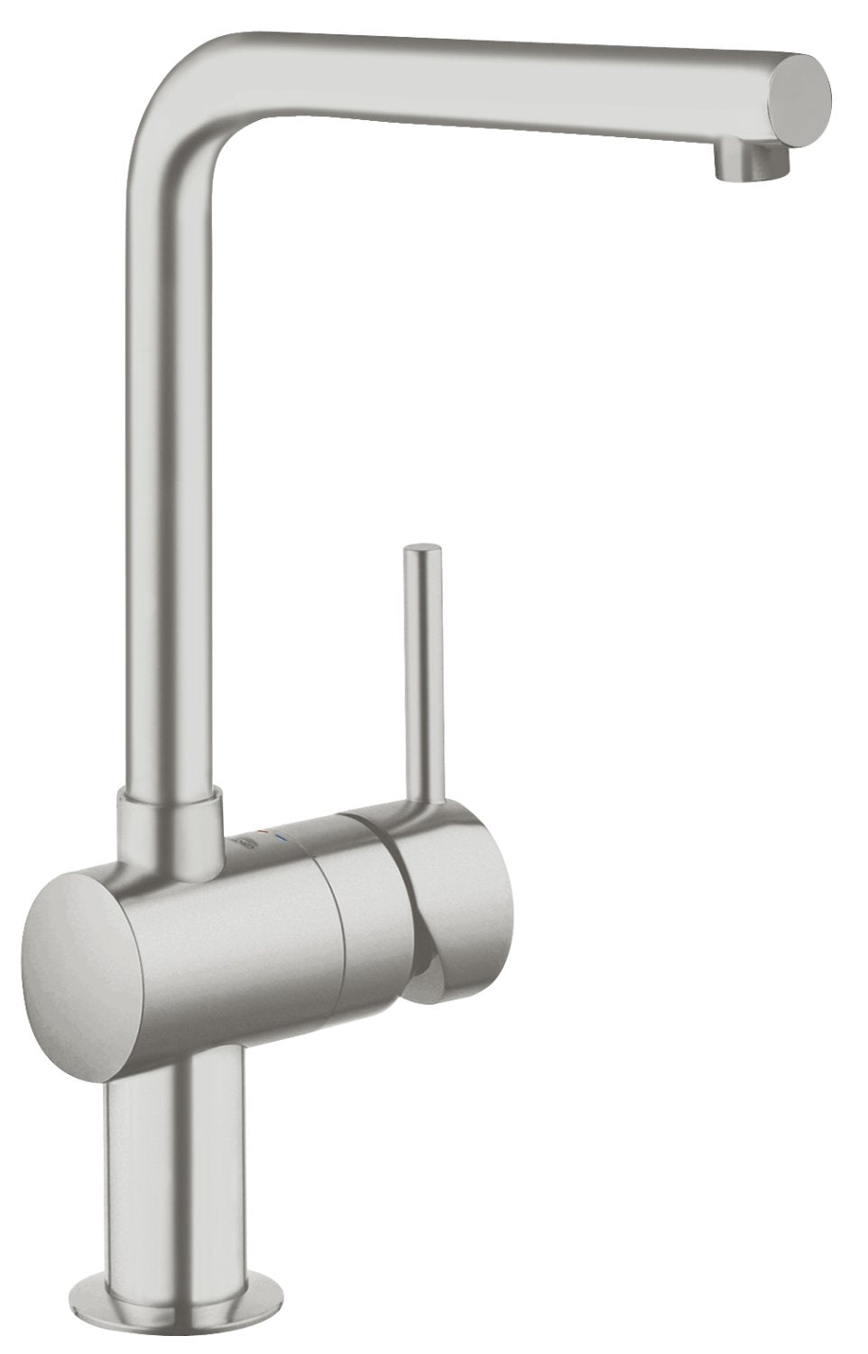 GROHE 31375DC0 Minta Kitchen Tap with Swivel Range, SuperSteel, L-SPOUT