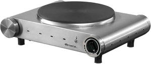 Ariete 993 Fornello elettrico da viaggio - Piastra singola in Ghisa - Diametro 188 mm - Temperatura Regolabile - 1500 Watt - Acciaio