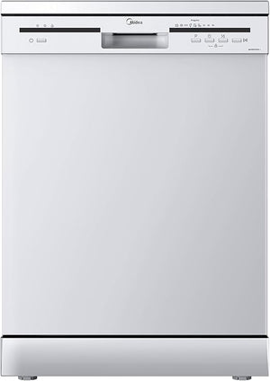 Midea MFD60S121W-IT Lavastoviglie Libera Installazione con 12 coperti, 6 Programmi, Partenza Ritardata, Funzione di Mezzo Carico, 60 cm - Bianco