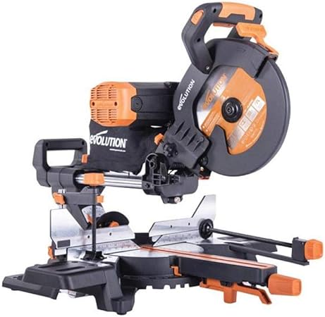 Evolution Doppia troncatrice R255SMS-DB+ | 2000 W, 300 mm, taglio obliquo, angolo obliquo, diametro 255 mm, lama HM/TCT per taglio multimateriale