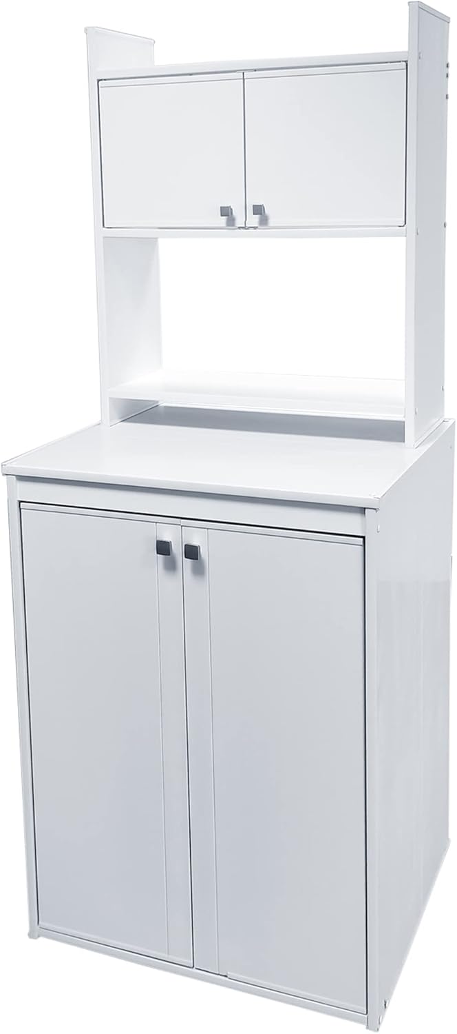 Negrari 5012P/5017P Mobile coprilavatrice con scaffale portaoggetti, Resistente all'umidità, Kit di Fissaggio a Muro Incluso, Interno e Esterno, L70 x P60 x H94, Bianco, 70 X 60 X 94