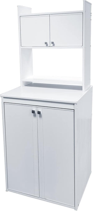 Negrari 5012P/5017P Mobile coprilavatrice con scaffale portaoggetti, Resistente all'umidità, Kit di Fissaggio a Muro Incluso, Interno e Esterno, L70 x P60 x H94, Bianco, 70 X 60 X 94