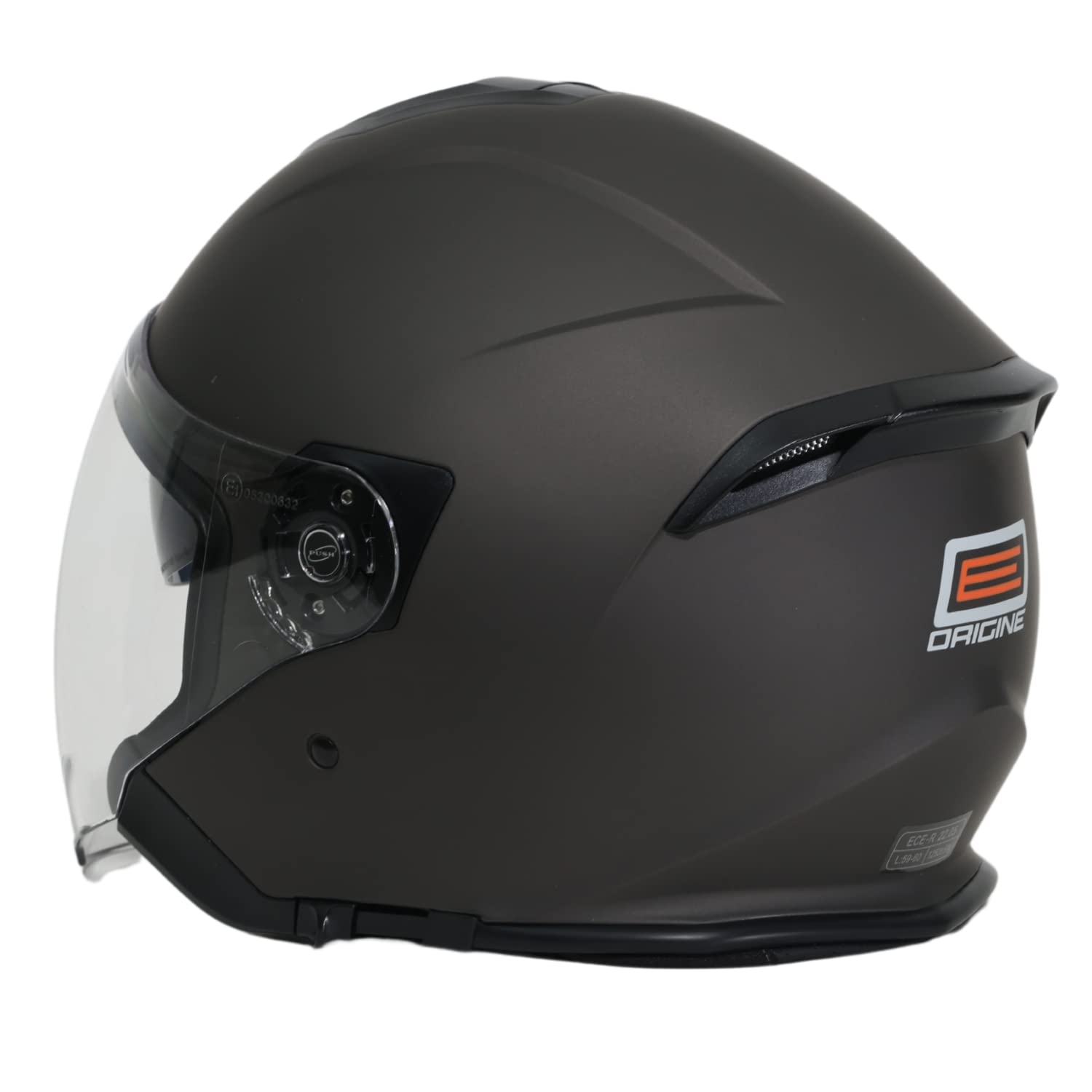 ORIGINE Casco Jet Moto 3/4 Aperto con Doppia Visiera Adatto per Scooter Omologato ECE