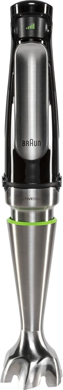 Braun MultiQuick7 MQ7035X 5 ANNI DI ASSISTENZA, Minipimer Frullatore Immersione, Dotazione Frusta a Filo, Tritatutto da 500ml, Bicchiere Graduato da 600ml, 1000W, Tecnologia Tedesca, Nero