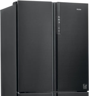Haier HTF-610DSN7, Frigorifero Cube 4 Porte,Iconic Black, Libera installazione, ABT luce UV antibatterica