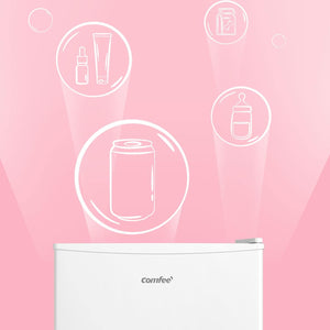 COMFEE' RCD50WH1(E) - Mini frigo bar, Silenzioso, Mono porta, Per applicazioni in Hotel, Casa, Ufficio, 43L, Bianco, ‎47.2 x 45 x 49.2 cm