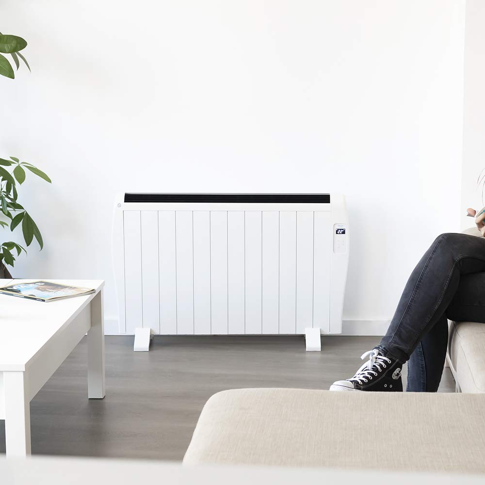 Cecotec Emettitore Termico ReadyWarm 2500 Thermal Black. 12 Elementi e 1800 W, Display LCD, Telecomando a distanza, timer, selezione della temperatura, copertura di 25 m² (12 Moduli, Bianco)