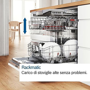 Bosch Elettrodomestici Lavastoviglie Incasso a Scomparsa Totale, Silenziosa, di Facile Installazione, Veloce e Facile, 14 Litri