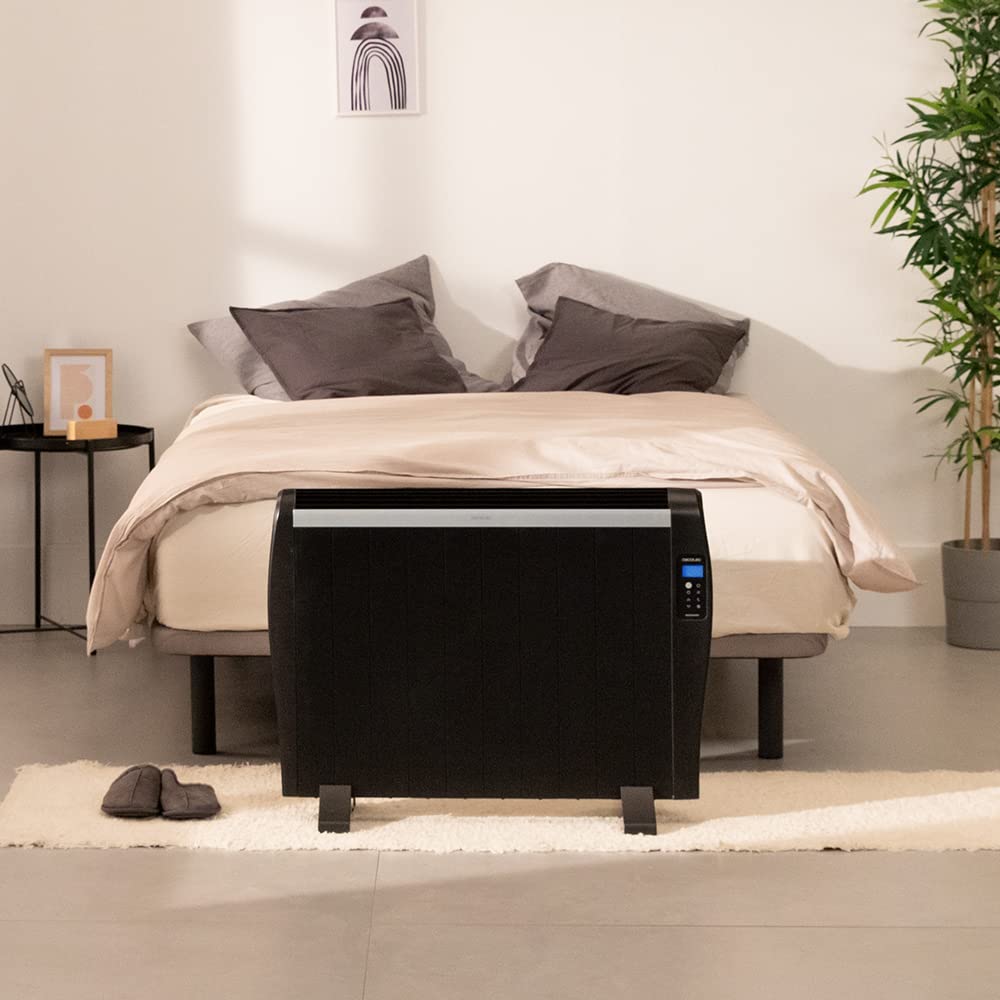 Cecotec Emettitore Termico ReadyWarm 2500 Thermal Black. 12 Elementi e 1800 W, Display LCD, Telecomando a distanza, timer, selezione della temperatura, copertura di 25 m² (12 Moduli, Bianco)