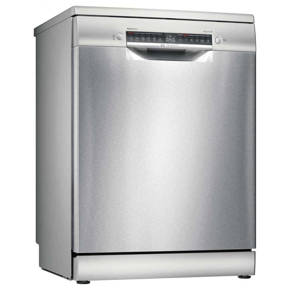 Bosch Serie 4, lavastoviglie indipendente, 60 cm, Silver Inox, SMS4EMI06E