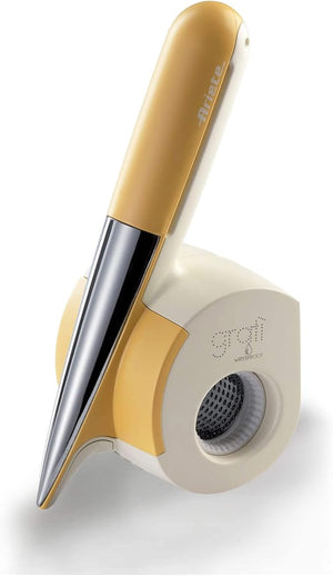 Ariete 457 Gratì Waterproof - Grattugia elettrica Impermeabile - Senza filo - Lavabile sotto acqua corrente - 2 rulli Acciaio Inox - Bianco e Giallo