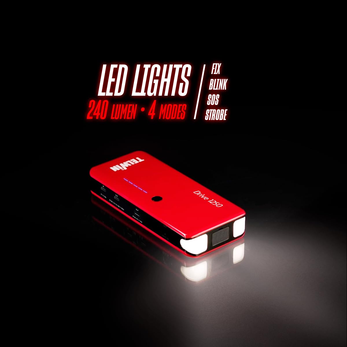 Telwin Drive Mini Avviatore Portatile e Power Bank, 1000A, Avviamento 12V