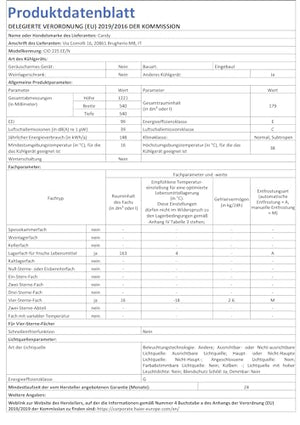 Candy CIO 225 EE/N Frigorifero da incasso con congelatore, porta a traino, 122 cm, 163 litri, frigorifero 147 litri, congelatore 16 litri, 1 cassetto per verdure, 3 ripiani in vetro