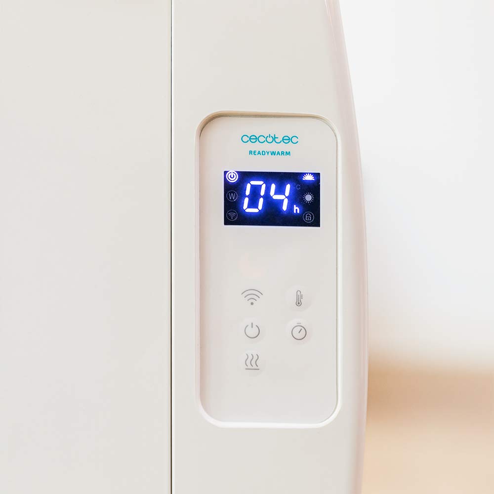 Cecotec Emettitore Termico ReadyWarm 2500 Thermal Black. 12 Elementi e 1800 W, Display LCD, Telecomando a distanza, timer, selezione della temperatura, copertura di 25 m² (12 Moduli, Bianco)