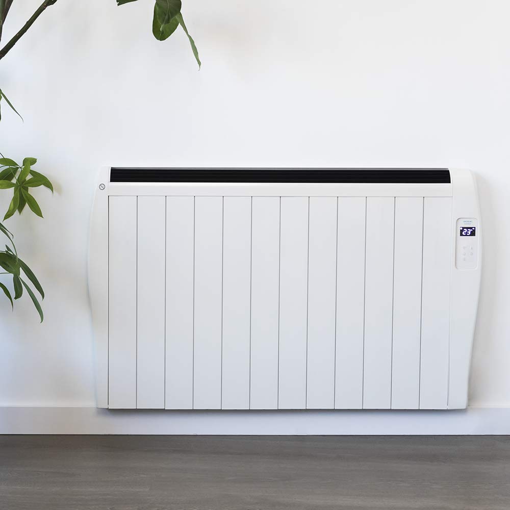 Cecotec Emettitore Termico ReadyWarm 2500 Thermal Black. 12 Elementi e 1800 W, Display LCD, Telecomando a distanza, timer, selezione della temperatura, copertura di 25 m² (12 Moduli, Bianco)