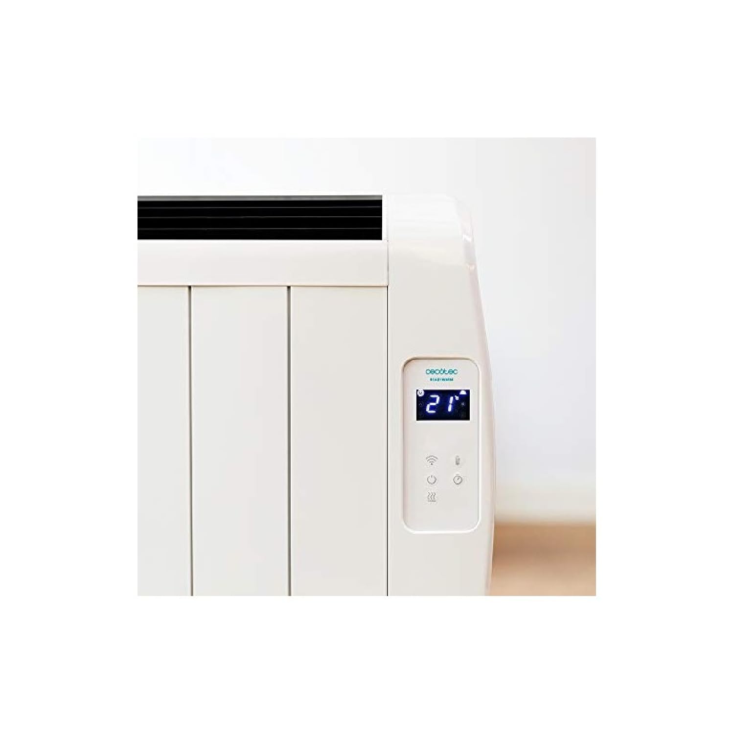 Cecotec Emettitore Termico ReadyWarm 2500 Thermal Black. 12 Elementi e 1800 W, Display LCD, Telecomando a distanza, timer, selezione della temperatura, copertura di 25 m² (12 Moduli, Bianco)