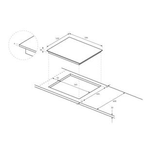 Haier HAIPSJ64MC, Piano cottura a induzione, Black