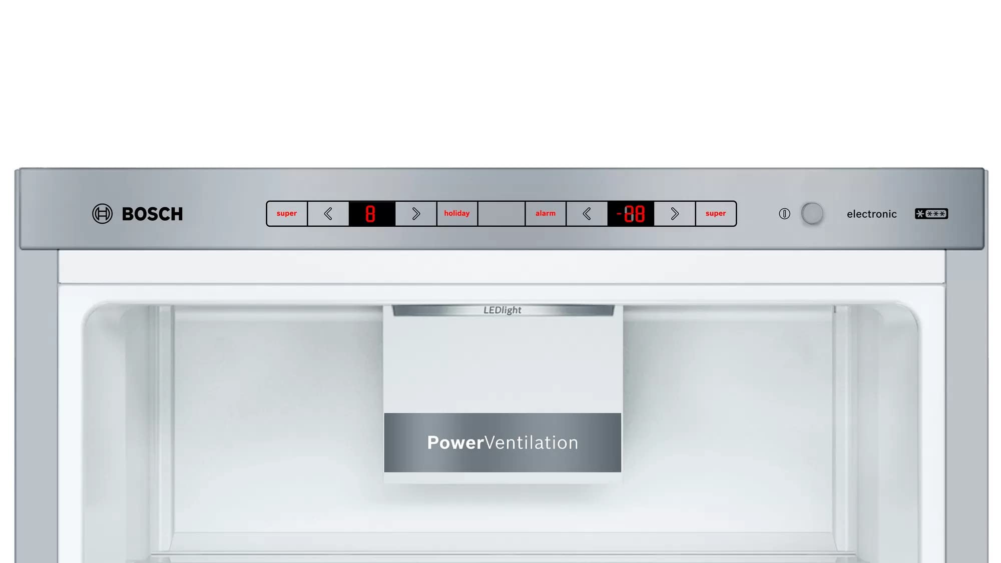 Bosch KGE49AICA Serie 6 - Frigorifero XXL, 201 x 70 cm, extra largo, frigo da 302 l + congelatore da 111 l, VitaFresh, sbrinamento raramente, BigBox spazio per congelatore grande