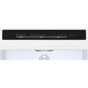 Bosch KGN362LBF, Serie 4, Frigorifero congelatore, 186 x 60 cm, 218 L refrigerante e congelatore da 103 l, effetto acciaio inossidabile, NoFrost, VitaFresh XXL per una maggiore freschezza,