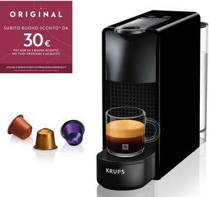 Nespresso Krups Essenza Mini - Macchina da Caffè a Capsule, Nero, 33 x 8.4 cm x 20.4 cm