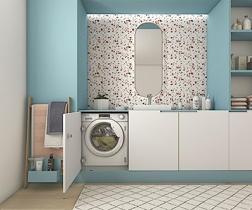 Candy CBDO485TWME/1-S Lavasciuga Smart a incasso, Capacità 8 kg, 1400 Giri, Carica Frontale, Wi-Fi + Bluetooth, 60x53x82 cm, Bianco, Classe D