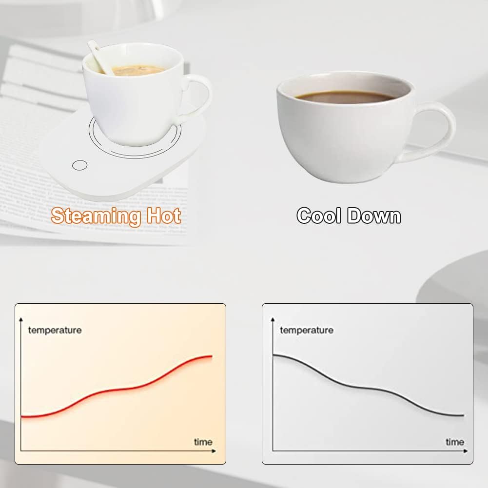 TUKNON Scalda Tazza USB,Scalda Tazza,Scaldatazze da Caffè,Scalda Bevande,Sottobicchiere Elettrico,Ldeale per la Stagione Invernale, per caffè,Latte,tè,Acqua,Regalo di Natale,Regalo di Capodanno