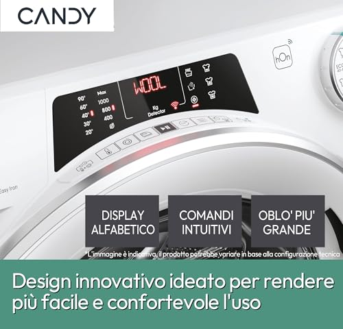 Candy RapidÓ RO Lavatrice, 8 Kg, 1200 Giri, Wi-Fi + BLE, Connesso, Opzione Vapore, Cicli Rapidi