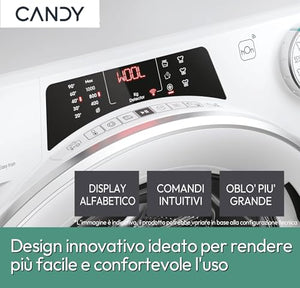 Candy RapidÓ RO Lavatrice, 8 Kg, 1200 Giri, Wi-Fi + BLE, Connesso, Opzione Vapore, Cicli Rapidi