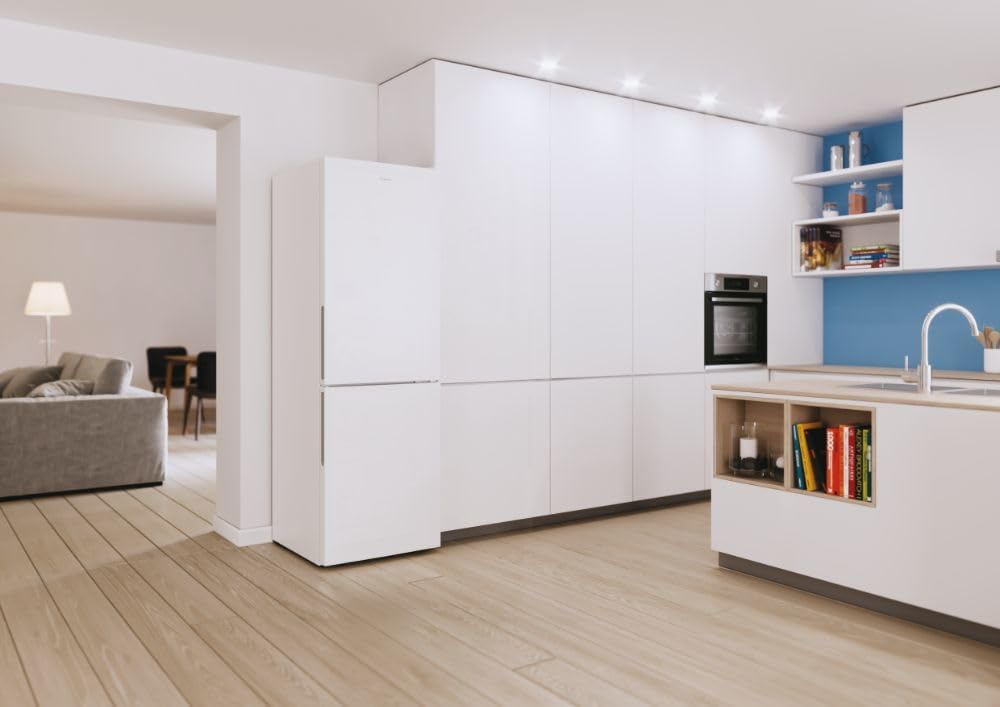 Candy, Frigorifero Fresco, CCE3T618EW, Frigorifero combinato, 341 Litri, 39 dB, Total No Frost, App hOn, Bianco, AxLxP 185x59,5x65,8 cm [Classe di efficienza energetica E]