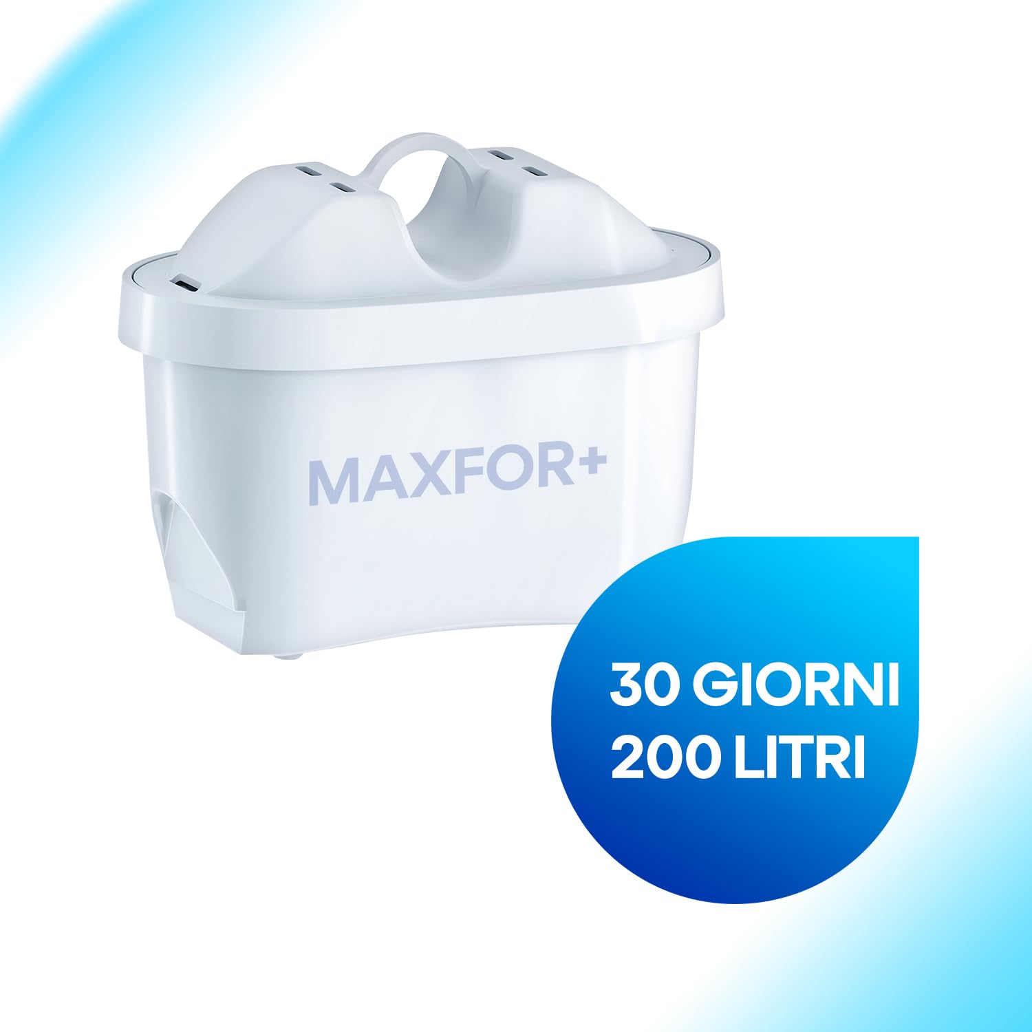 AQUAPHOR Compact Caraffa Filtrante per Acqua con 1 Cartucce MAXFOR+ 200L - 2,4L - Grigio