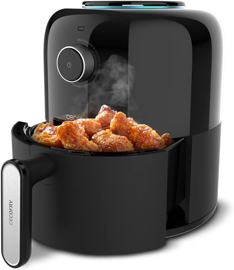 Cecotec Friggitrice ad Aria Cecofry Pixel 2500. Air Fryer 1200 W, 2,5 L, Dietetica, Manuale e Compatta, Timer, Controllo Temperatura, Tecnologia PerfectCook, Piedini Antiscivolo, Piedini Antiscivolo