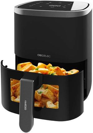 Cecotec Friggitrice ad Aria Cecofry Fantastik Window 4000. Air Fryer Air Fryer. 1400 W, Capacità 4 L, 9 Menu, Controllo Tattile, Tecnologia Perfectcoo, Tempo Regolabile 80-200ºc, 0-60 Minuti